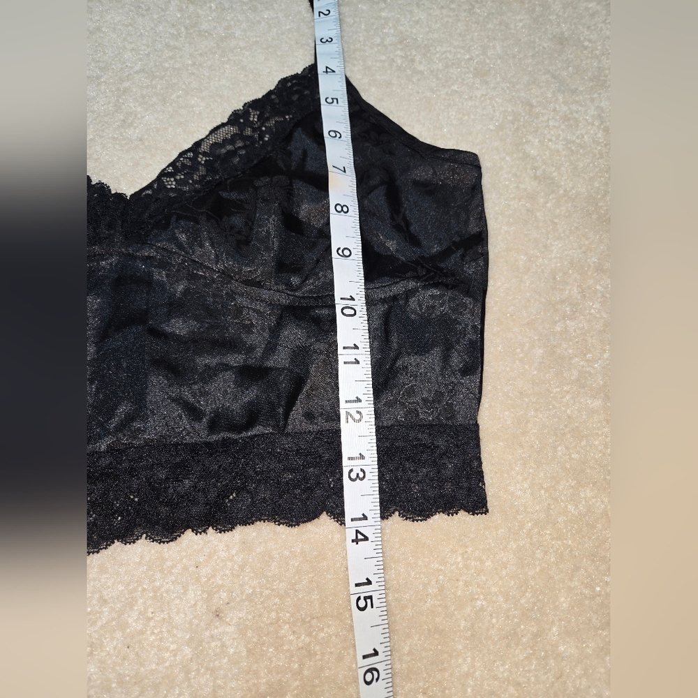Shein Women's S Jacquard Lace Trim  Cami Top Black - Picture 13 of 15
